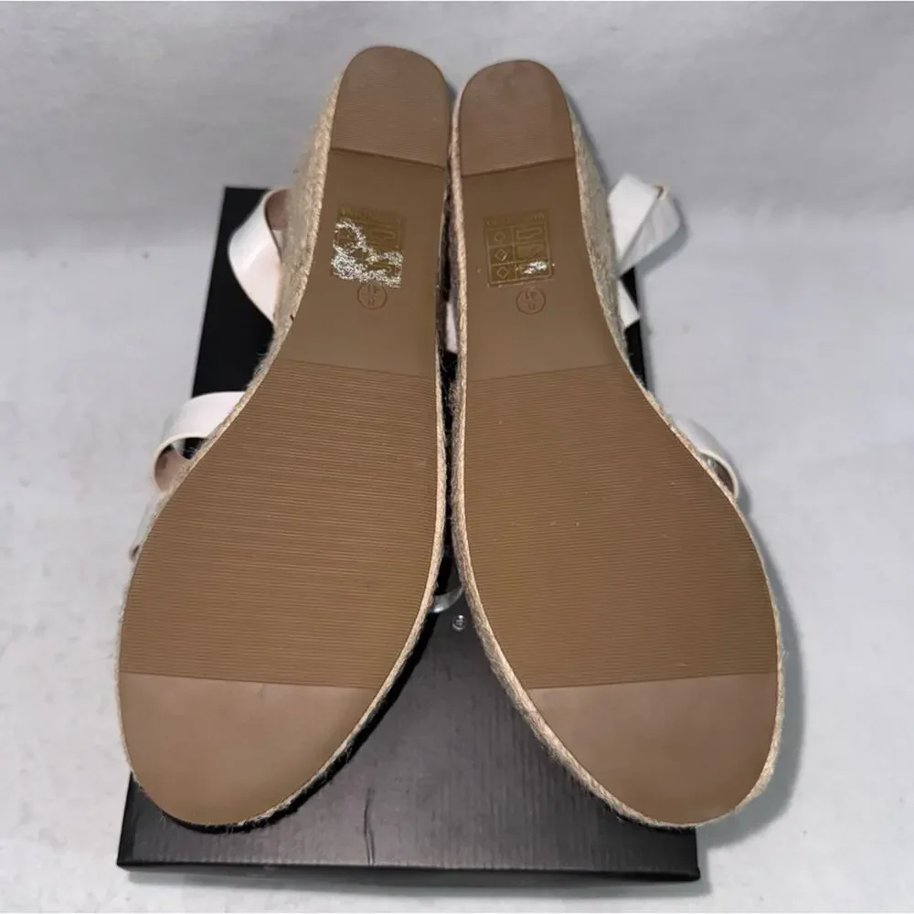 NIB Women’s RAID Harlene Plaftorm Espadrille Sandals 3” Heel White size 10 Wide